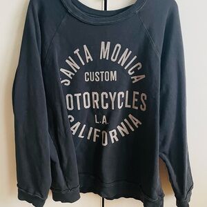 RETROBRAND RETRO BRAND FP  Black Santa Monica Sweatshirt Free People L